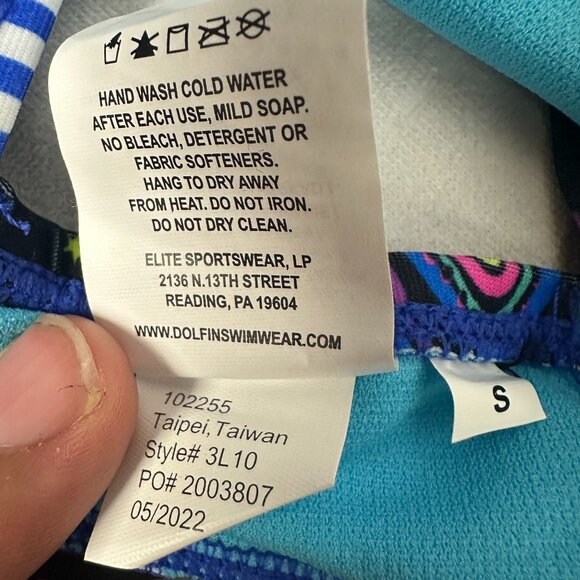 Uglies By Dolfin Swimwear Rainbow Print Two Piece Swimsuit Size S Stylish - Picture 10 of 10